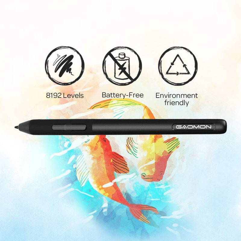 [Australia - AusPower] - GAOMON S620 Pen Tablet & 20 Pen NIBS- Graphics Drawing Tablet for Digital Drawing/ 2D 3D Animation/Annotating Signing/ Online Tutoring 