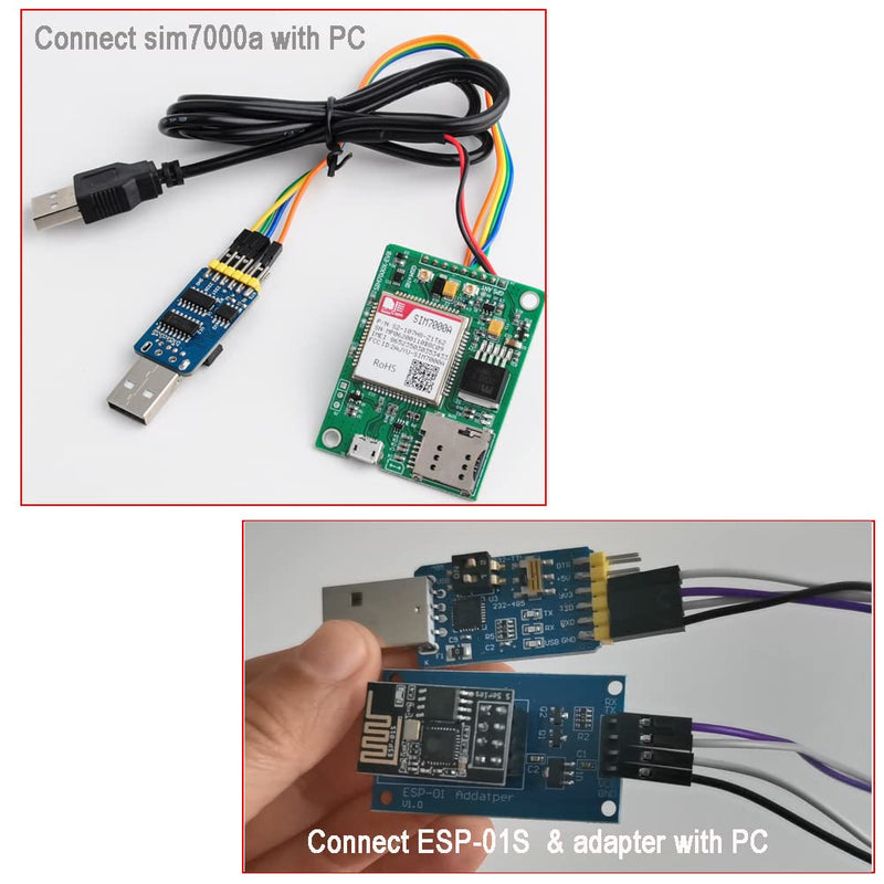 [Australia - AusPower] - DIYmalls CP2102 USB to TTL Adapter Serial Module USB to RS485 232, TTL to RS232 485,RS232 to 485 + 4Pin Dupont Cable Jumper Wire Female to Female for Arduino Nextion Display Beitian GPS SIM7000A Board 