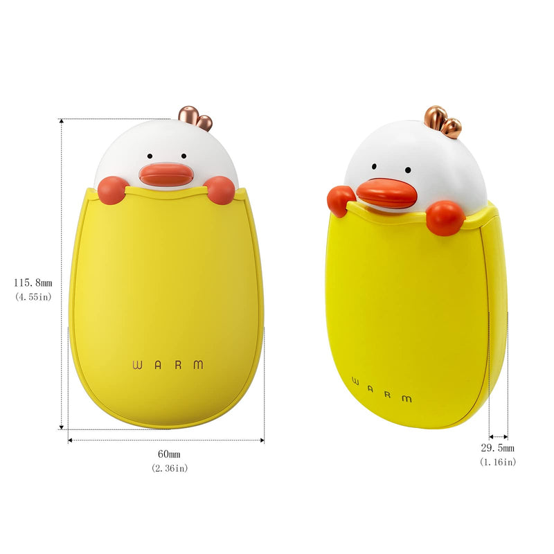 [Australia - AusPower] - MEYHLEEYA Cartoon Duck Hand Warmer Rechargeable Mini USB Portable Power Bank 4000mAh Bothside Quick Heat for Outdoor Sports, Camping, Golf, Fishing, Ideal 8000mah 