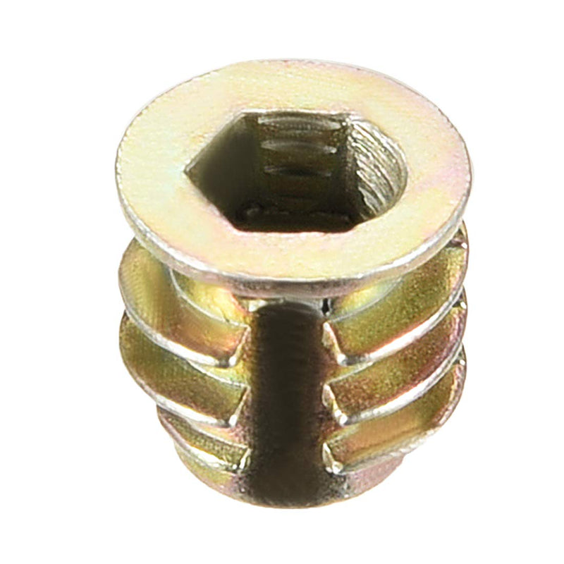 [Australia - AusPower] - uxcell Furniture Threaded Insert Nuts Zinc Alloy M4 Internal Threads 8mm Length 50pcs 