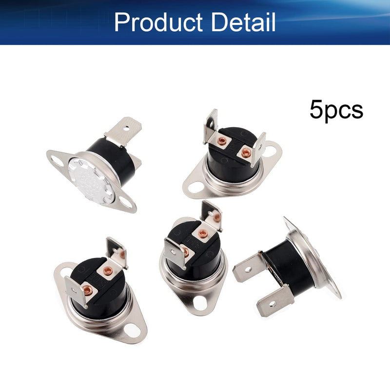 [Australia - AusPower] - Heyiarbeit 5Pcs KSD301 Thermostat 50°C/122°F 10A N.O Adjust Snap Disc Temperature Switch for Microwave, Oven, Coffee Maker 50℃ 