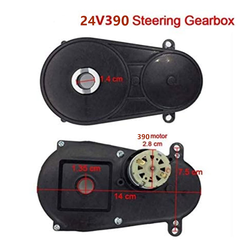 [Australia - AusPower] - weelye Children Electric Car Steering Gearbox with 24 Volt Motor, 24V 390 Steering Motor for Remote Control Car , Children Ride On Car Replacement Parts 