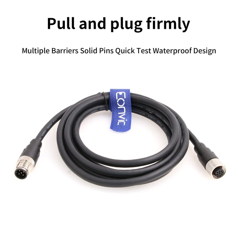 [Australia - AusPower] - Eonvic Industrial M12 5 Pin Male to Female Aviation Sensor Connector Electrical PVC Cable M12 5Pin Male to Female Cable 