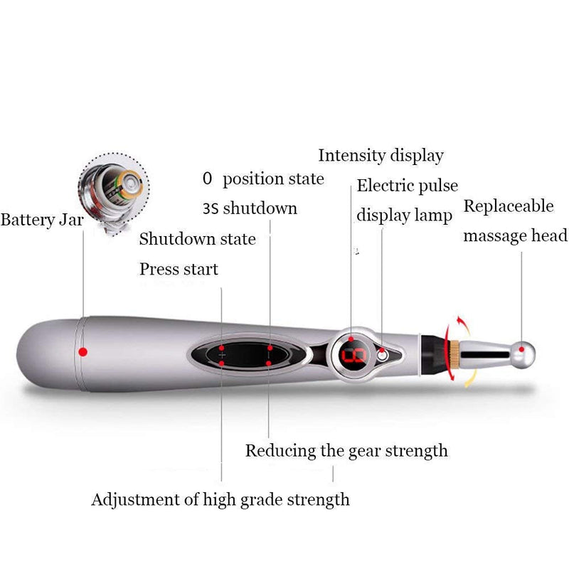 [Australia - AusPower] - Electronic Acupuncture Pen, 3-in-1 Meridian Energy Pen for Pain Relief, Pain Relief Therapy, Electric Meridians Acupuncture Machine 