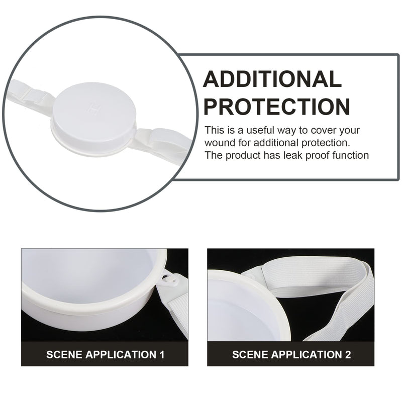 [Australia - AusPower] - EXCEART Stoma Cover- Waterproof Stoma Ostomy Bath Cover Shower Wound Protector Ostomy Supply (White) 