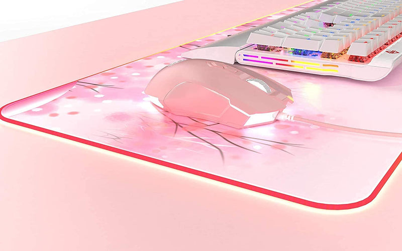 [Australia - AusPower] - Lomiluskr AJ52 Gaming Mouse Wired, 7 Programmable Buttons, Computer Mice with RGB LED Backlit, 200-4800 DPI Adjustable,for Windows/Mac OS/Linux (Pink) Pink 