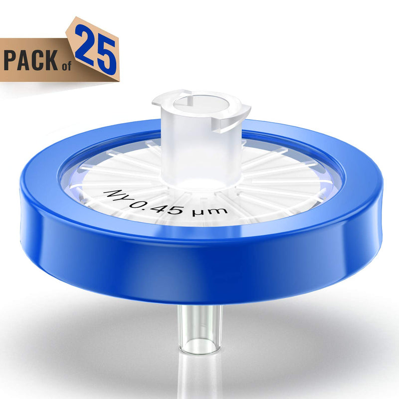 [Australia - AusPower] - Syringe Filters Nylon 25 mm 0.45 um Non Sterile 25/pk by KS-Tek Nylon 25mm 0.45μm 25pcs 
