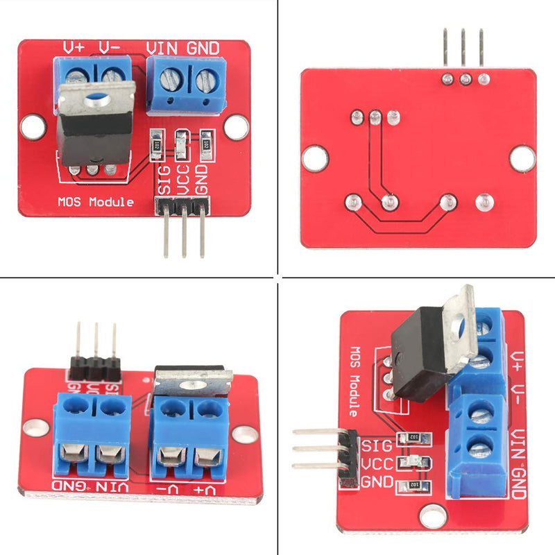 [Australia - AusPower] - 5 Pcs 3.3V/5V IRF520 MOSFET Driver Module PWM Output Driving Boards Output 0-24V for Arduino 