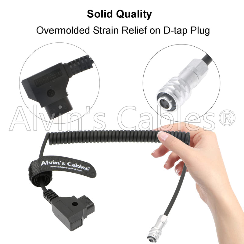 [Australia - AusPower] - Alvin's Cables BMPCC 4K 6K to D Tap Power Cable for Blackmagic Pocket Cinema Camera 4K| 6K Weipu 2 Pin Female to P Tap Coiled Cable 