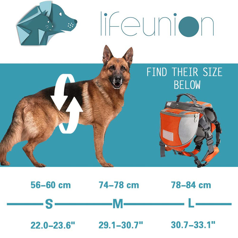 [Australia - AusPower] - Lifeunion Adjustable Service Dog Supply Backpack Saddle Bag for Camping Hiking Training Black Small 