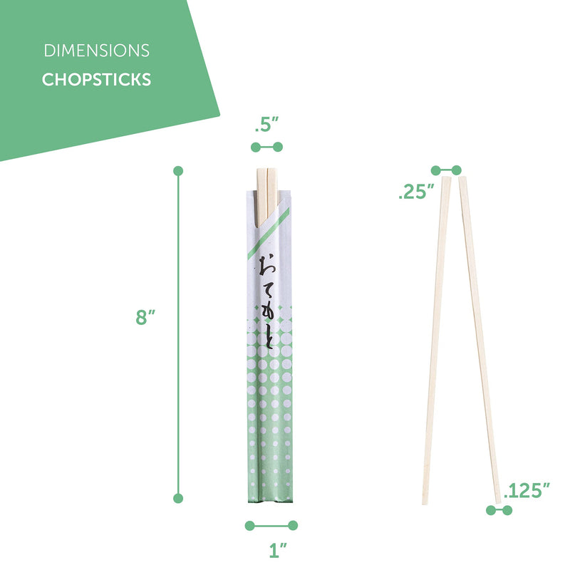 [Australia - AusPower] - 50 Pairs Wooden Chopsticks | Chopstick | Sturdy Smooth Finish Chop Sticks | Individually Wrapped Wooden Chopsticks Disposable 2021 Model 