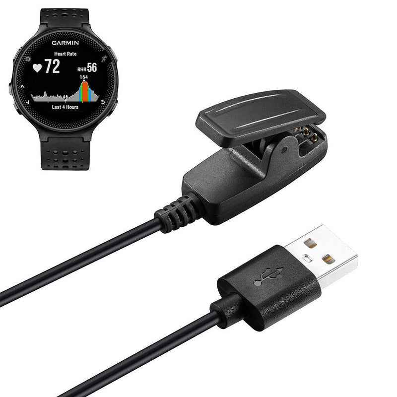 [Australia - AusPower] - Charger for Garmin Forerunner 35 230 235 630 645 735XT, Approach S20 G10, Vivomove HR, Lily, Replacement Charging Cable Clip Data Sync Cord for Garmin Smart Watch [2Pack, 3.3ft/1m] 