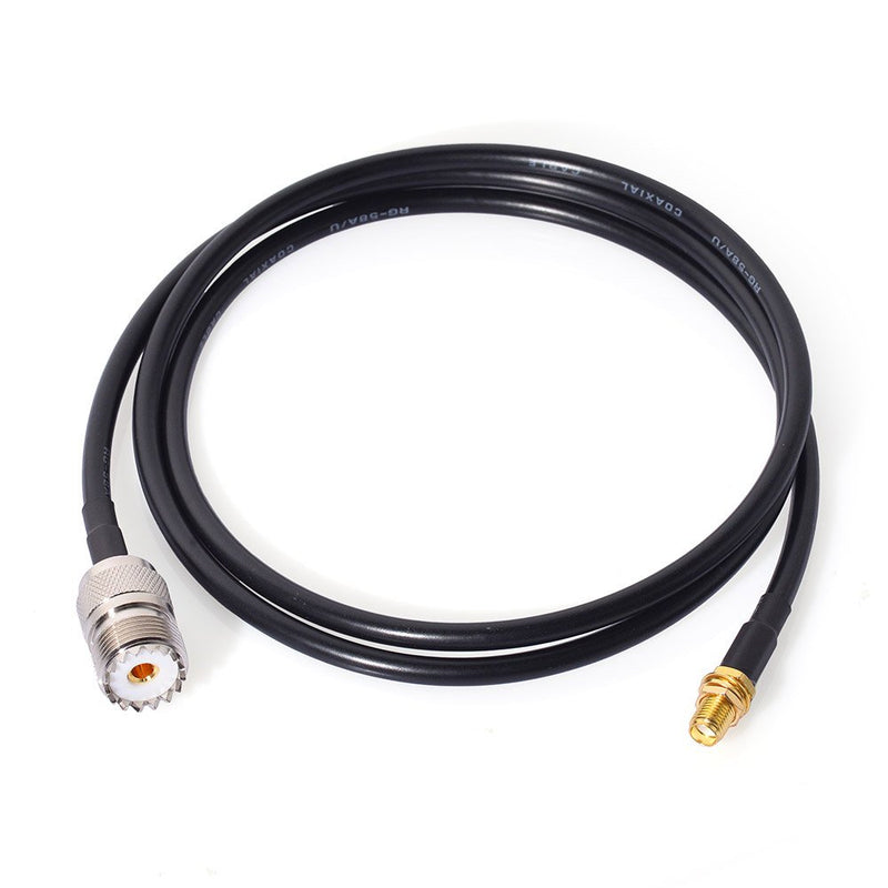 [Australia - AusPower] - Bingfu Ham Radio Antenna Adapter SMA Female to UHF SO239 Female RG58 Coaxial Jumper Cable 1m 3 feet (2-Pack) for Handheld Ham Two Way Radio Walkie Talkie Kenwood Baofeng BF-F8HP UV-5R UV-82 BF-888S 