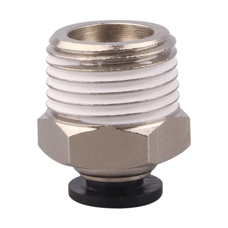 [Australia - AusPower] - PC Push to Connect Tube Fitting, Male Straight - 1/4" Tube OD x 3/8" NPT Thread, Pack of 10 1/4"OD x 3/8"NPT 