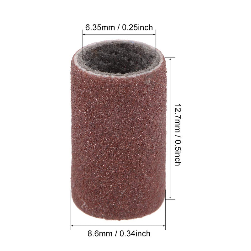 [Australia - AusPower] - uxcell 1/4 Inch x 1/2 Inch Sanding Sleeves 320 Grits Sandpapers Band Drums 10 Pcs 