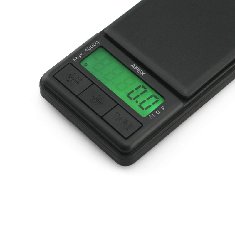 [Australia - AusPower] - Truweigh APEX Digital Mini Scale - (1000g x 0.1g - Black) - Digital Travel Scale - Mini Digital Scale - Small Pocket Size Scale - Traveling Scales Digital Weight - Travel Digital Kitchen Scale 