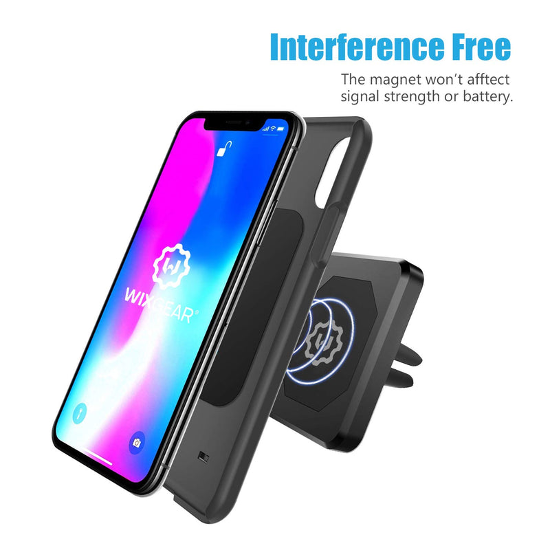 [Australia - AusPower] - WixGear Universal Air Vent Magnetic Phone Car Mount Holder for Cell Phones with Fast Swift-Snap Technology, Magnetic Cell Phone Mount [New Stronger Square Design] 