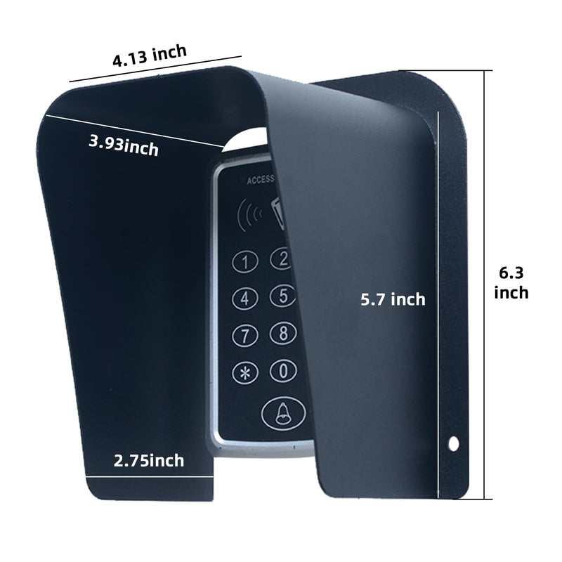 [Australia - AusPower] - Doorbell Rain Cover Large Metal Access Control Cover Protector Camera Video Doorbell Cold Rolled Steel Shell Outdoor Keypad Shield 