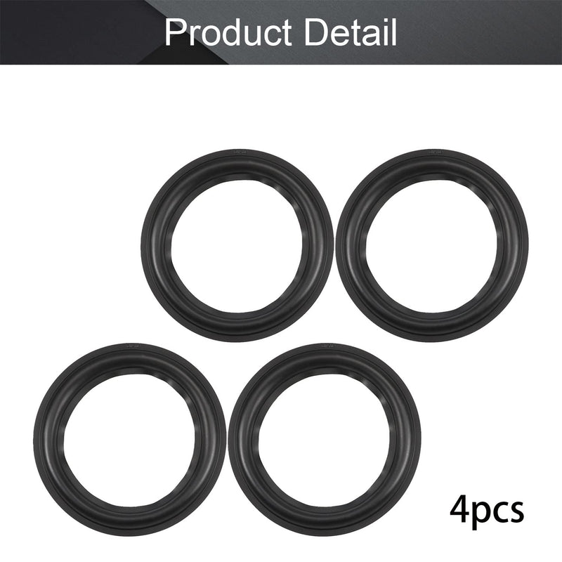 [Australia - AusPower] - Fielect 4Pcs 6.6inch/167mm Rubber Speaker Edge Surround Rings Replacement Kit for Speaker Repair or DIY Black 6.5inch /167mm 4 PCS 