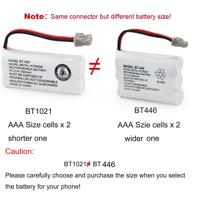 [Australia - AusPower] - BT-446 Battery Compatible for Uniden BT-1005 BP446 BT1005 TRU8885 DCX150 TXC400 TXC580 DCT646 DCX770 TCX800 TXC860A TCX950 TRU8888 TRU9460 TRU9465 TRU9480 TRU948 Cordless Phone(2 Pack) 2 Pack BT446 
