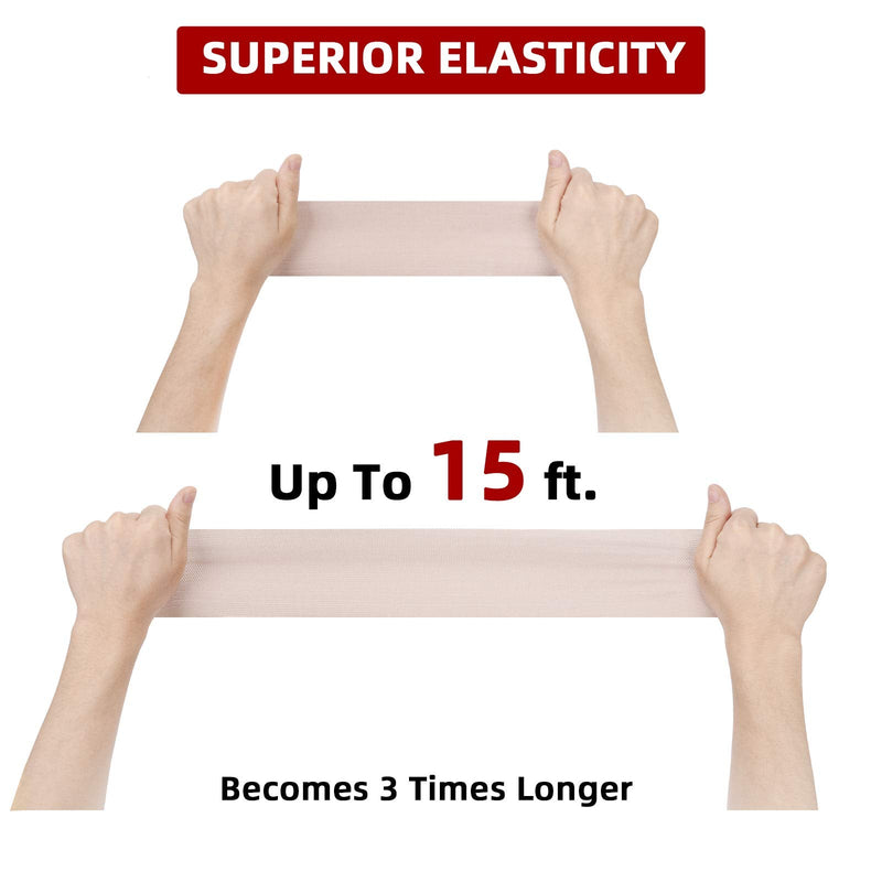 [Australia - AusPower] - FRESINIDER Elastic Bandage Wrap 8 Pack(4 X 3" + 4 X 4" Wide Rolls) + 48 Clips | Stretch Compression Bandage Stretches up to 15ft | Ideal for Medical, Sports, Sprains, Calf, Ankle & Foot 8Pack 