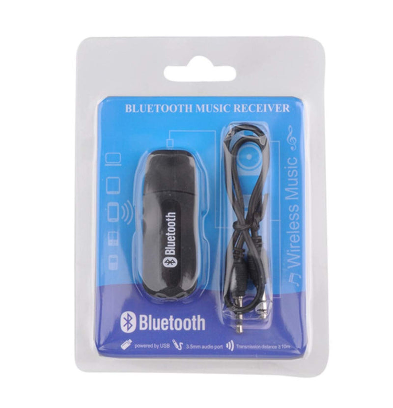 [Australia - AusPower] - USB Bluetooth Receiver for Car, Music Streaming Car Kit, Portable Wireless Audio Adapter 3.5mm Aux Cable 