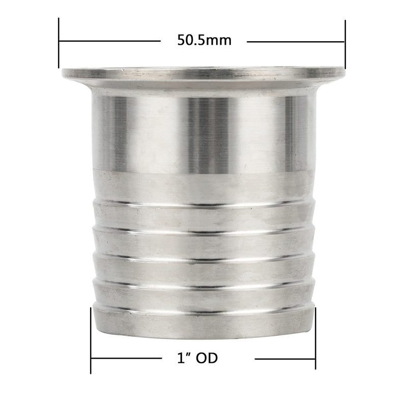 [Australia - AusPower] - Pysrych 1.5" Tri Clamp to 1" Hose Barbed Adapter SUS304 Sanitary Hose Pipe Fitting 1" Barb 