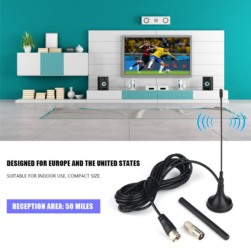 [Australia - AusPower] - HDTV Antenna, 50 Miles Range Amplifier Dual Vertical TV Antenna for ATSC/DVB-T/DVB-2/ISDB 