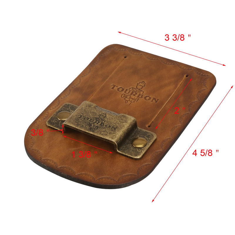 [Australia - AusPower] - Tourbon Vintage Leather Tape Measure Holder for Belt (Pack of 2 Pieces) 