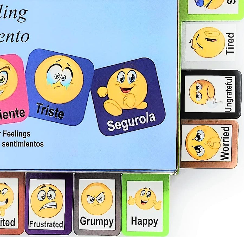 [Australia - AusPower] - Thought-Spot I Know What to Do Feeling/Moods Book & Poster; Different Moods/Emotions; Autism; ADHD; Helps Kids Identify Feelings and Make Positive Choices; Laminated (English/Spanish Version FLIPBOOK) English/Spanish Version FLIPBOOK 