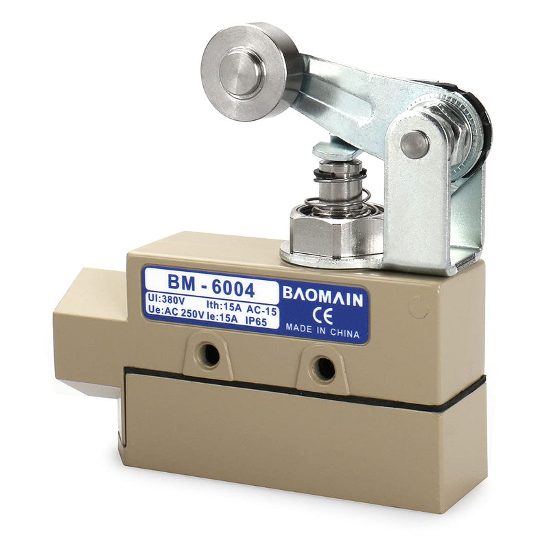 [Australia - AusPower] - Baomain TZ-6 Sealed Limit Switch BM-6004 (TZ-6004) Roller Plunger SPDT AC 250V 15A IP 65 