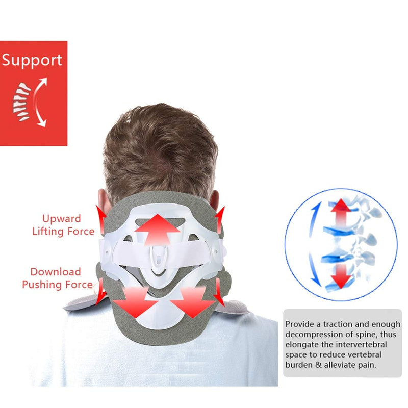 [Australia - AusPower] - Cervical Neck Traction Device, Adjustable Neck Stretcher Provide Neck Support Lightweight Portable Neck Brace Neck Pain Relief, for People Do Heavy Work, Drive, Work, or Have Neck Problems 