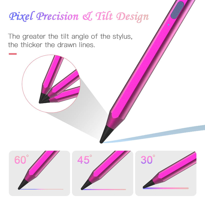 [Australia - AusPower] - Stylus Pen for ipad 9th/8th/7th/6th Generation 2018-2022, Active Pencil Compatible with iPad Mini 6th/5th Gen, iPad Pro (11/12.9 Inch), iPad Air 3rd/4th/5th Gen, Palm Rejection and Magnetic Design Purple 