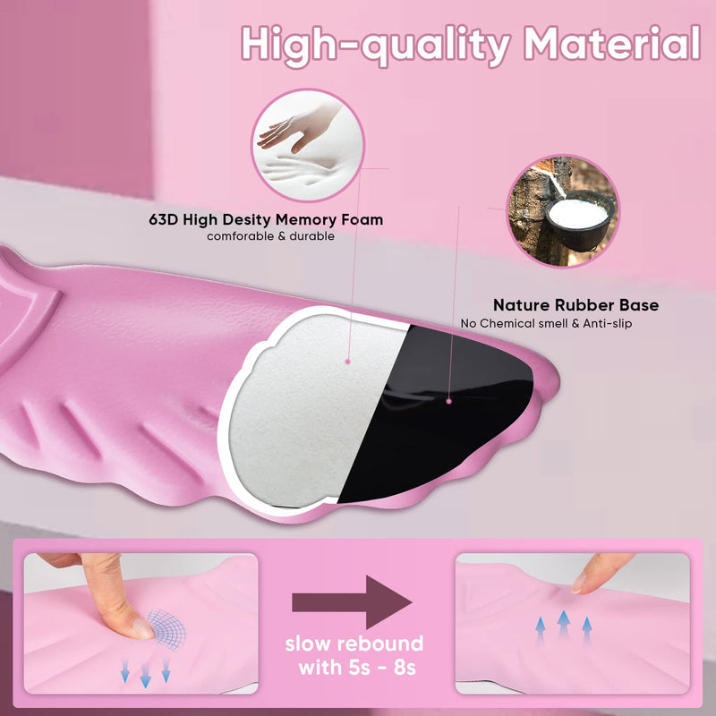[Australia - AusPower] - Angel Wings Cloud Keyboard Wrist Rest, Soft Leather Memory Foam Wrist Support/Cushion for Cool Typing, Ergonomic Kwaii Wing Computer Palm Rest for PC Gaming/Office/Laptop/Hand Pad/Cute Desk/Mac(Pink) Pink 