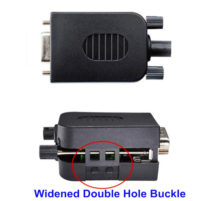 [Australia - AusPower] - Connector DB9 RS232 D-SUB Female Adapter Serial 9 Pin Port DB9 COB Breakout Terminal Connector Signal Module with Case (Female Connector + Nut) Female Connector + Nut 