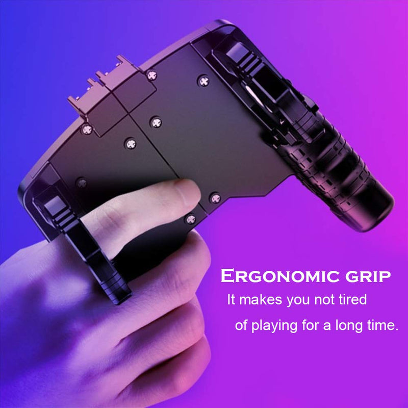 [Australia - AusPower] - GOFOYO K21 Mobile Game Controller for PUBG/Call of Duty/Fortnite,aim Trigger Fire Buttons L1R1 Shooter Sensitive Joystick,Gamepad for 4.7-6.5 inch iPhone & Android Phone 