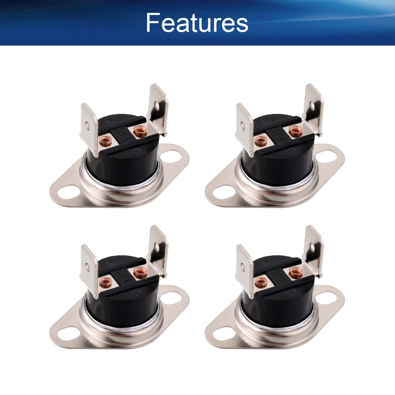 [Australia - AusPower] - Heyiarbeit 5Pcs KSD301 Thermostat 50°C/122°F 10A N.O Adjust Snap Disc Temperature Switch for Microwave, Oven, Coffee Maker 50℃ 