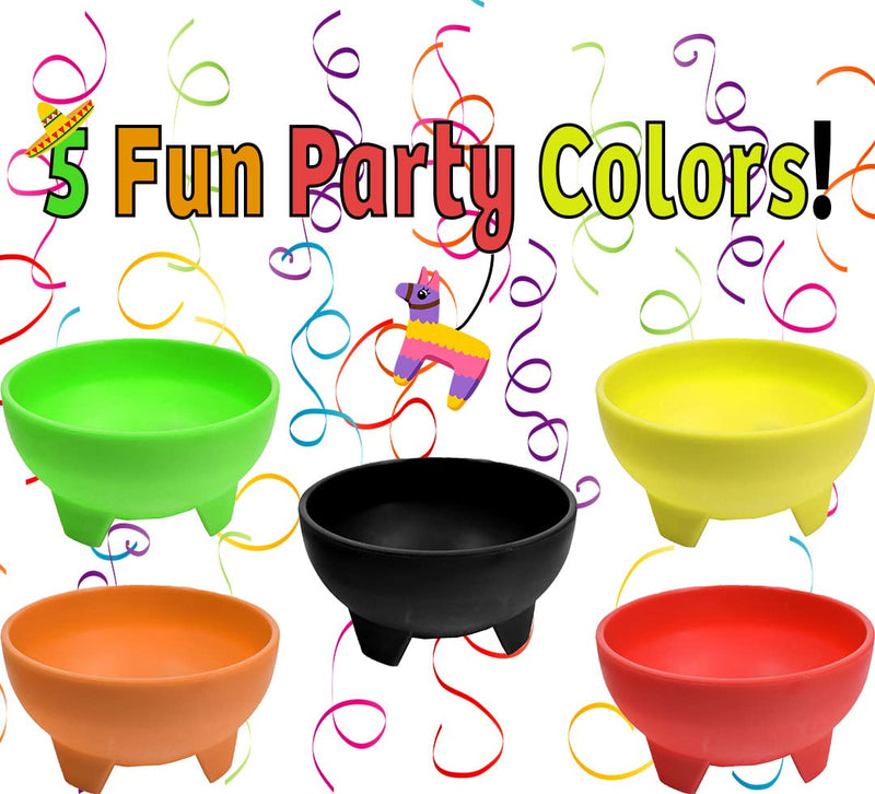 [Australia - AusPower] - Set of 8 Multi Color Black Duck Brand 4.5" Diameter, 12 oz Salsa Bowls - Serving Bowls - Dipping Bowls 