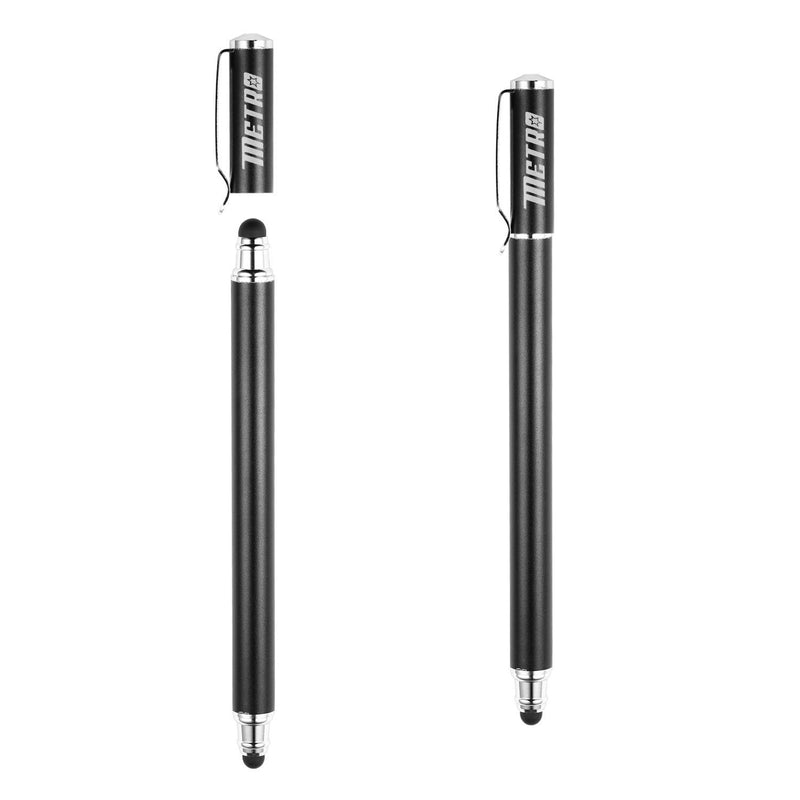 [Australia - AusPower] - Capacitive Stylus Pens, Rubber Tips 2-in-1 Series, High Sensitivity & Precision styli Pens for Touch Screens Devices (Black/Silver/Rose Gold) 