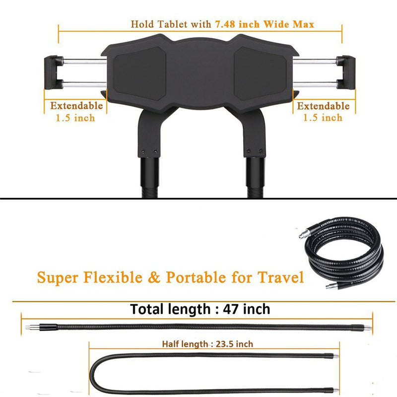 [Australia - AusPower] - Lazy Neck Phone Holder Hand-free Rotating Vertical Horizontal Gooseneck Multiple Function Mounts - for Cell Phone,Tablet,iPad,Kindle,iPhone,Samsung,and Other Smartphone Devices Multi Angle Holder 