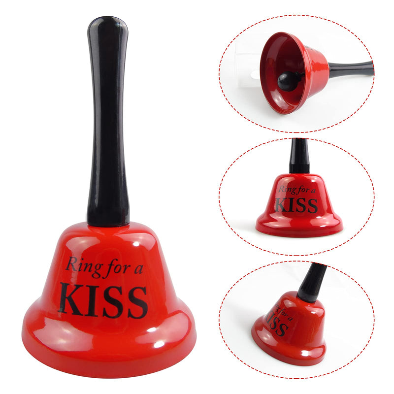[Australia - AusPower] - 2 Pieces Ring for A Kiss Call Bell Hand Bell Service Bell Bar Counter Top Service Call Bell Ring Reception Bell Service Bell Wedding Events Bell Party Events Bell 