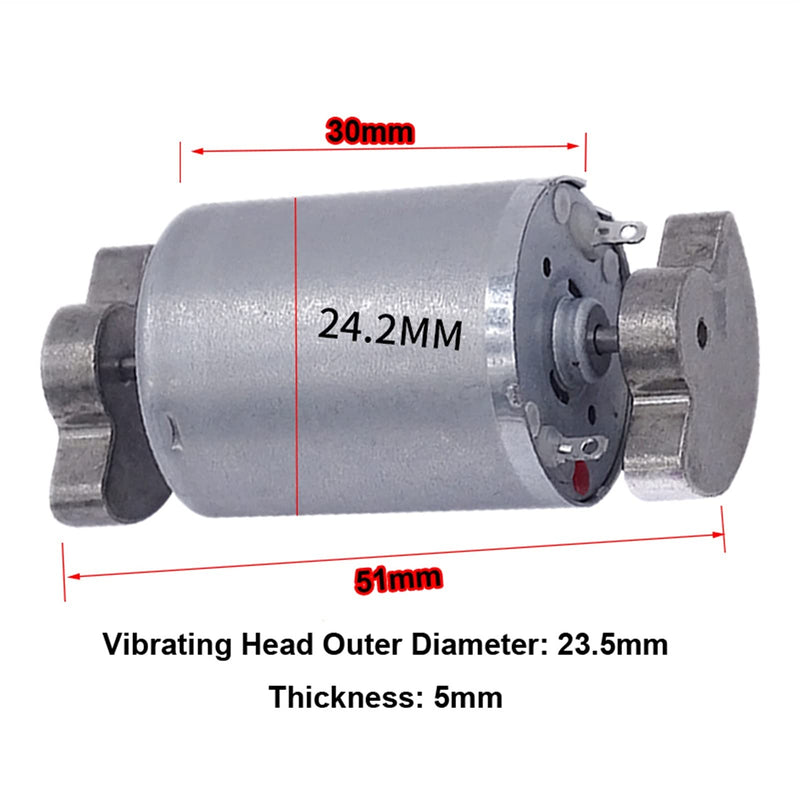 [Australia - AusPower] - Chendawei Sxiaoxia-DC Motor Double Vibrating Massager Motor, 12 Volt 24 V, Micro Electric Motors, DC 6V 12V 24V 6000rpm, Dual Vibrator Sector Head, Vibration Small Size ( Speed(RPM) : 6000rpm ) 12v 6000rpm 