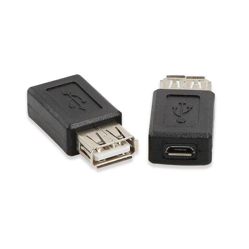 [Australia - AusPower] - Electop 2 Pack USB 2.0 A Female to USB Micro Female Adapter Converter 