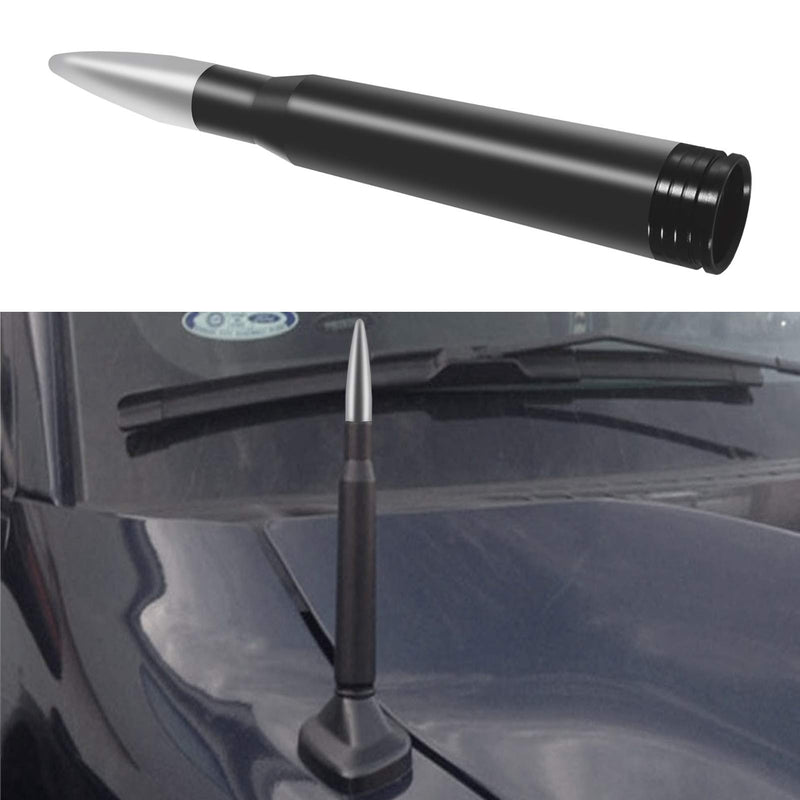 [Australia - AusPower] - Vehicle Stubby Antenna Mast Bullet Car Truck Antenna Replacement for Ford F Series F150 Raptor F250 F350 F450 Super Duty Ranger Dodge RAM 1500 2500 3500 Heavy Duty Classic Pickup Truck (Silvery) Silvery 