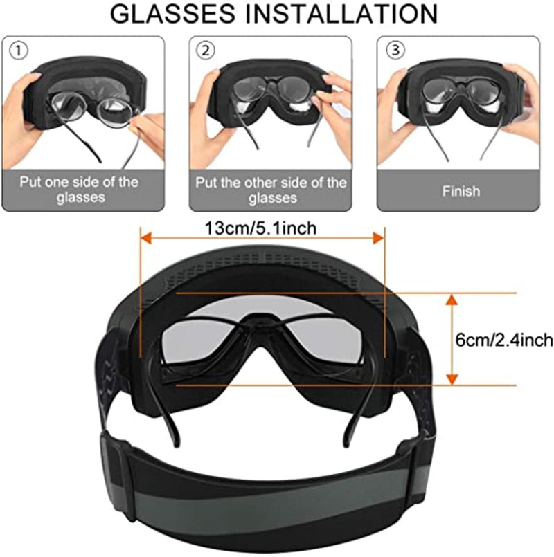 [Australia - AusPower] - findway Ski Goggles Pro for Women & Men-100% UV 400 Protection-Interchangeable Lens,Anti Fog Over Glasses Snowboard Goggles Black Frame Silver Lens Goggle(vlt 8%) 