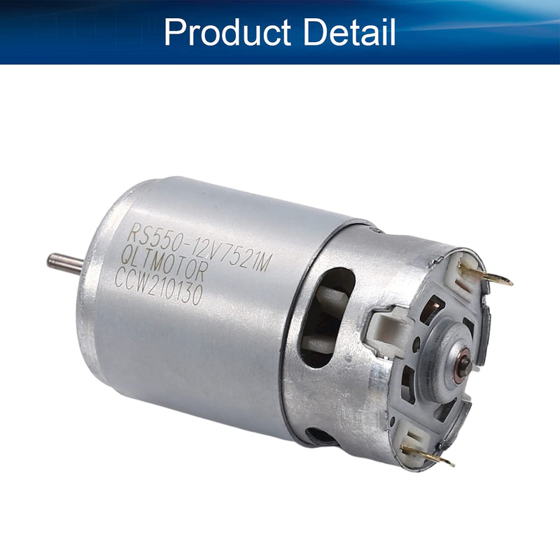 [Australia - AusPower] - Heyiarbeit 12V DC Motor Drill RS-550 D-Shaft 21000RPM 79mm Shaft Fan Cooled High Torque for DIY Electric Projects, Drills, Robots, Remote Controlled Car/Robot, Saw Repair 21000RPM 12V 79mm 