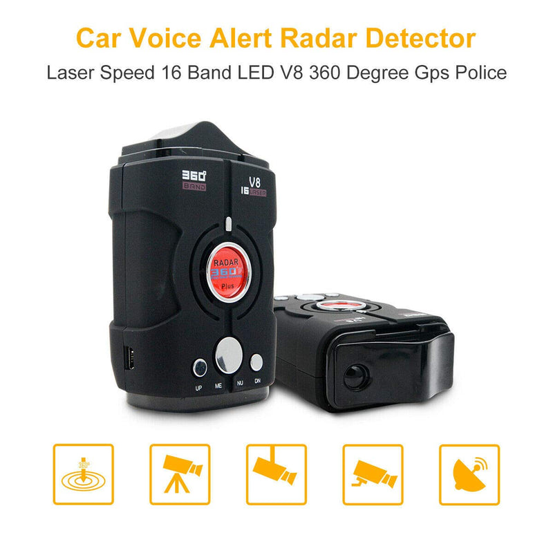 [Australia - AusPower] - Radar Detectors for Cars，MASO Laser Radar Detector with 360 Degree Detection Voice Alert and Speed Alarm System, City/Highway Mode 