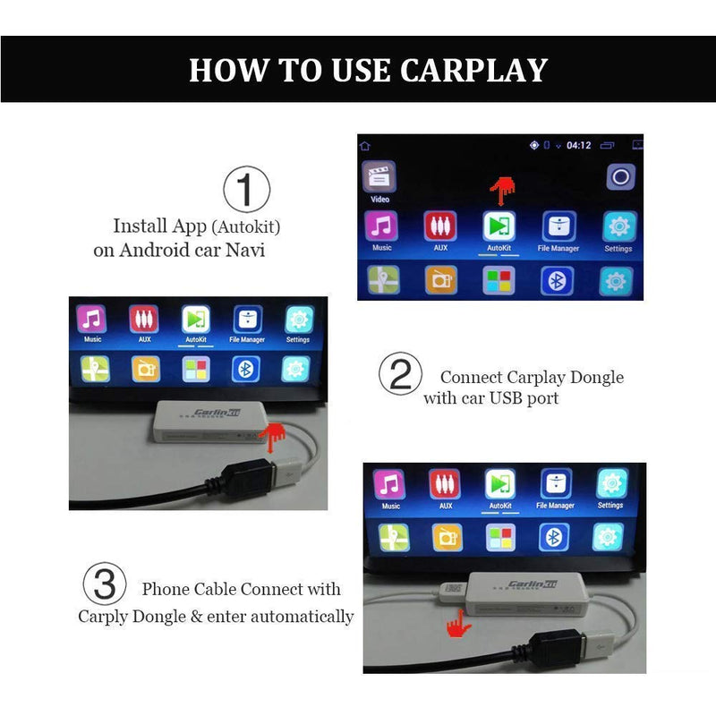 [Australia - AusPower] - Wired Carplay USB Dongle,Android Auto, Mirroring,Smartphone Link Receiver for The Vihecle with Android System carplay Upgrade/USB Connect/SIRI Voice Control/Google and Waze maps 