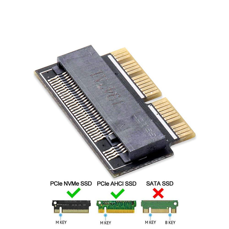 [Australia - AusPower] - HUYUN M.2 NVME SSD Convert Adapter for MacBook Air Pro Retina Mid 2013 2014 2015 2016 2017 NVME & AHCI SSD Upgraded Fit for A1465 A1466 A1398 A1502 (1X M.2 NVME SSD Convert Adapter) 1X M.2 NVME SSD Convert Adapter 