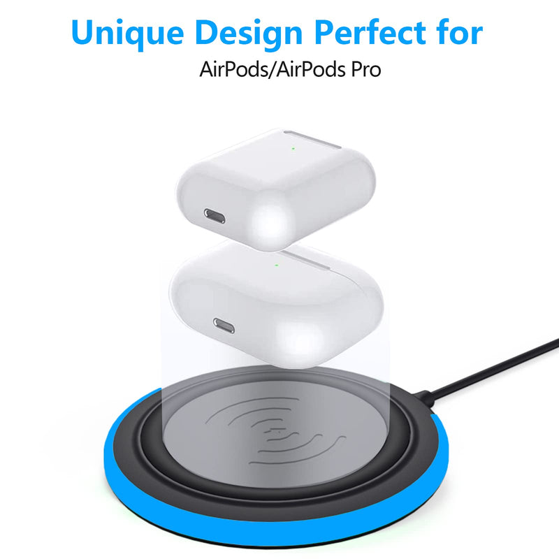 [Australia - AusPower] - Wireless Charger Pad, 15W Max Fast Phone Wireless Charging Pad Qi-Certified Compatible for iPhone 13/13 Pro/13 Mini/13 Pro Max/12/12 Pro/11/SE 2020, Samsung Galaxy S21/S20/Note 10, AirPods Pro 